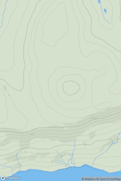 Thumbnail image for Whitwell Hill [South East England] showing contour plot for surrounding peak